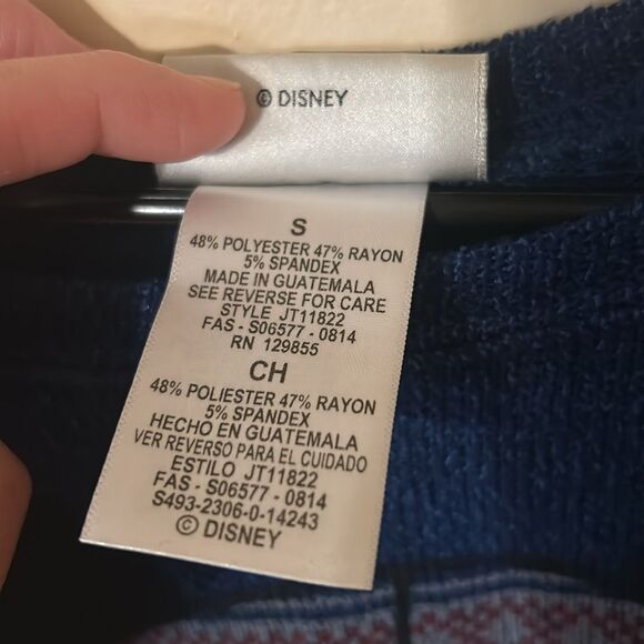 Disney Parks Mickey Mouse Pullover Knit Sweater Womens small Blue Crew Neck - Picture 4 of 5